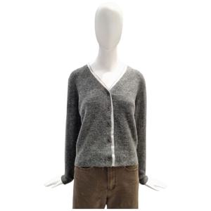 [페이지플린]브이넥 레이스 배색 울 가디건 F5CCA403