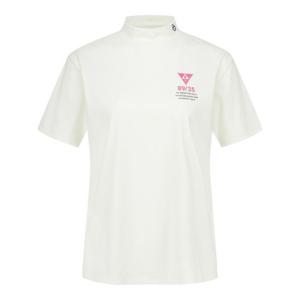 M 파리게이츠골프반팔티 NQC 521D3TSA26_IV 여성 89/35 컬러 로고 메쉬 티셔츠