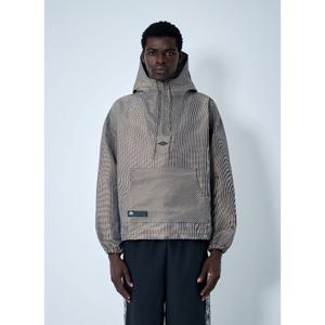 엄브로 마스크드 체크 로고 캥거루 포켓 아노락 UBMW0397FA246