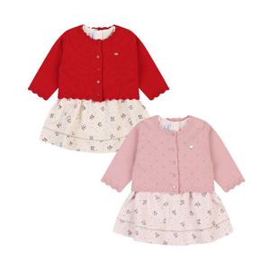 [압소바]루비 니트 가디건 원피스 세트 A2725108