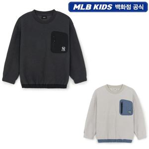 MLB키즈 아웃도어 베이직 테리 우븐 포켓 맨투맨 7AMTB0456