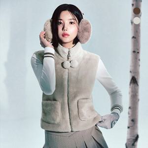 [와이드앵글] 여성 CO 페이크 퍼 베스트 L_WWW25671