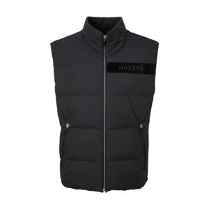 헤지스골프  블랙 남성 중량 스윙 구스다운 베스트 점퍼(HUJU5D715BK)