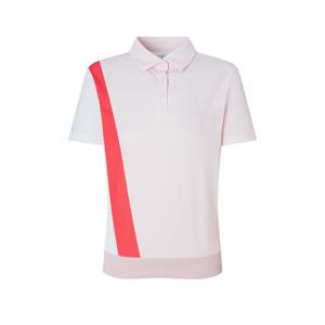 헤지스골프  핑크 여성 투어 칼라블럭 피케 카라 반팔 티셔츠(HWTS5D513P1)