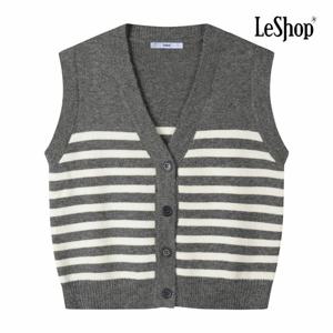 [르샵] Y 버튼 프런트 라인 니트 베스트 (BP9VT022A)