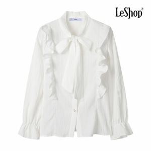 [르샵] 리본넥 프릴 밴딩 소매 블라우스 (BP9BL024A)