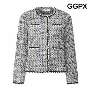 [GGPX] 밧줄 트위드 노카라 자켓 (GP9JK031F)