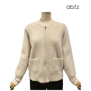 [에이비에프지]밍크 퍼 지퍼 긴팔 니트 가디건 APZ4HY32K