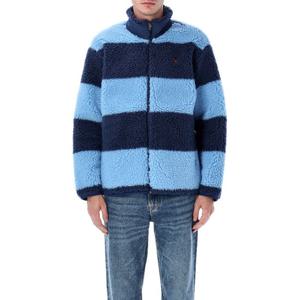 랄프로렌 스트라이프 파일 플리스 모크넥 재킷 710981394 003