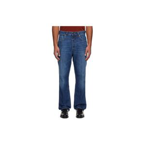 25 FW 지방시 남성 네이비 워싱 스트레이트 핏 데님 진 252278M186000