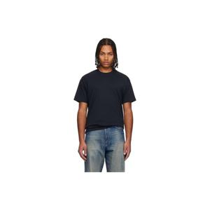 25 FW 지방시 남성 네이비 코튼 지방시 스탬프 티셔츠 252278M213019