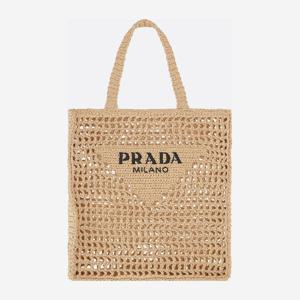 프라다 내추럴 라피아 로고 자수 쇼퍼백 1BG393VOOO 2C2TF0018