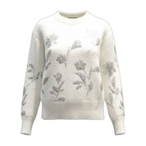 [페이지플린]라운드넥 스팽글 플라워 니트 F5DKN406