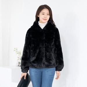 [모슬린]엄마옷 페이크퍼 후드 자켓 516FGH275 마담/중년여성/빅