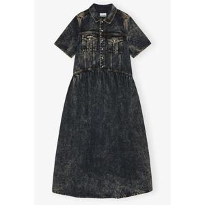 가니 미디 원피스 J1757055 BLACK WASHED DOM