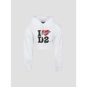 디스퀘어드2 후드 티셔츠 S72GU0501S25516 100 WHITE