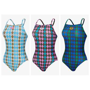 (아레나)A5FL1LO11-JD 니팅 아가일 원피스 크로스 스트랩백