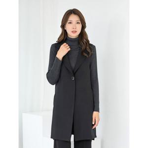 [모슬린]엄마옷 카라 정장 원버튼 롱 조끼 509FGH153 마담/중년