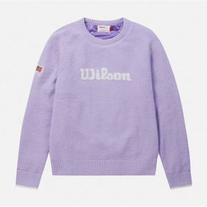 윌슨긴팔티 LQC W244002GTLO4-PUR 여성 윌슨 그래픽 방풍 스웨터