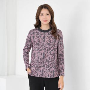 [모슬린]엄마옷 셔링반폴라도형겉기모긴팔티셔츠 510FGH105 마담