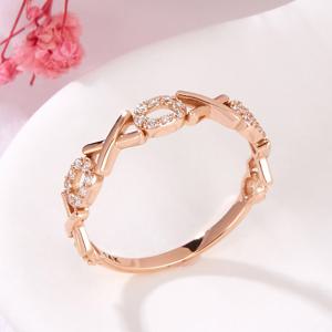 [비앤비골드] 14K 큐빅 엑스오 패턴 반지 SRS42297