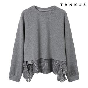 [탱커스]레이스 레이어드 라운드 맨투맨 티셔츠 (TX4TS007L0)