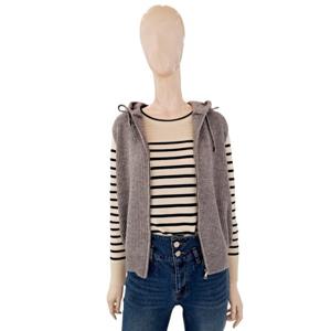 [숲]후드 짚업 니트 조끼 SBBVK30