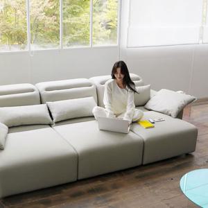 마루이 모넬 레더 모션 슬라이딩 리클라이너 4인 가죽 소파