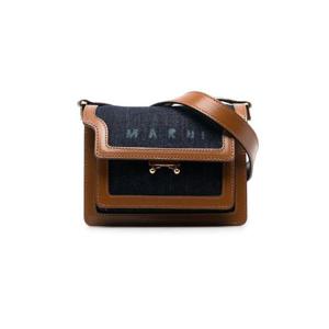 로고 프린팅 데님 미니 트렁크백 브라운 SBMP0075L2 P4891 Z569M