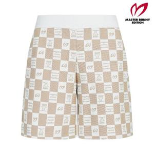 마스터바니  (421C3PS092) 여성 로고 체커보드 하프 스웻 팬츠