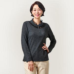 [마담엘레강스] 미니하트 반집업 블라우스 KYV3BL03