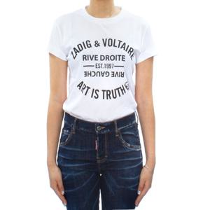 쟈딕앤볼테르 Walk Blason 로고 프린팅 반팔 티셔츠 여성 PWGTR1802F