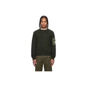 25 FW 몽클레어 남성 카키 물리네 울   캐시미어 스웨터 252111M201016