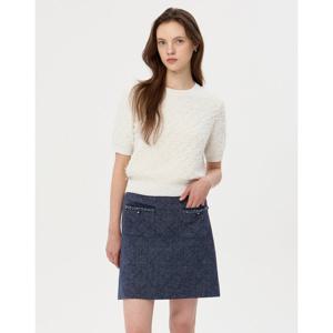 질스튜어트 뉴욕 여성 25FW 시즌오프 일본 수입소재 네이비 체크 미니스커트 JSSK5D200N2