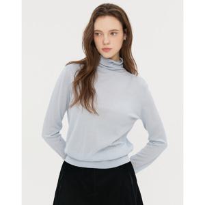 질스튜어트 뉴욕 여성 25FW 시즌오프 블루 짜임 울캐시미어 터틀넥 목폴라 니트 JSSW5D833B5