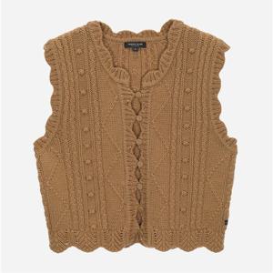 [써스데이아일랜드]라운드넥 피셔맨 니트 베스트 T258MVT240W