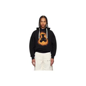 25 FW 팜앤젤스 남성 블랙 스프레이 베어 루즈 후드티 252695M202007