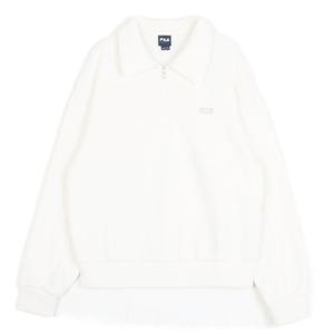 휠라긴팔티 KQC FS2POG4151F-SWH 여성기모 베이직 반집업 맨투맨