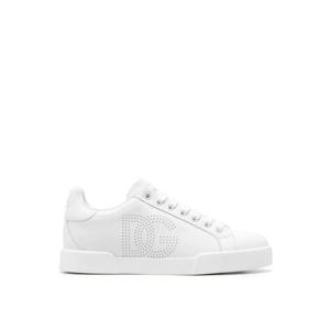 25 FW 돌체앤가바나 퍼토피나 퍼포레이티드 로고 가죽 스니커즈 CK2277AV066 TP432032741