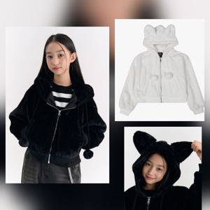 [더데이걸]방울 냐옹 퍼집업TGJM25T02