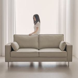 [슬레코폼] COM03 디바인 포켓스프링 에어홀 기능성 가죽 3인소파 (2033-3P)