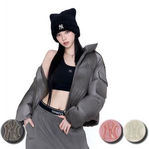 MLB 여성 빈티지 크롭 커브 패딩 점퍼 (3FDJB0356)