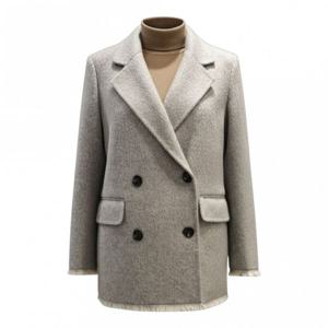 페이지플린  (F5DJK502) 카라넥 더블 버튼 모직 하프 코트