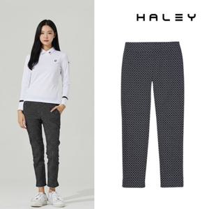 보스케 여성 가을 골프웨어 프린팅 패턴 밑단 트임 골프바지 LB251175