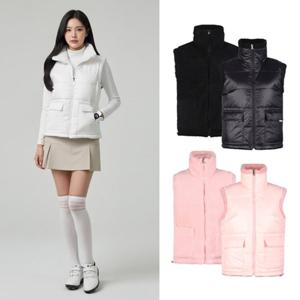 보스케 여성 겨울 골프웨어 골프 뽀글이 패딩 조끼 LB251211