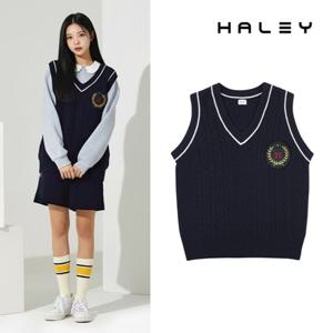 보스케 여성 봄 가을 골프 브이넥 오버핏 니트 조끼 LB251165