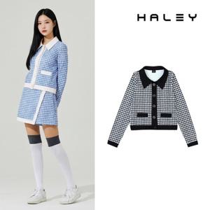 보스케 여성 봄 가을 골프웨어 골프 체크 약기모 슬림핏 자켓 LB251168