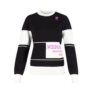보스케 여성 가을 골프웨어 골프 배색 데일리 긴팔 니트 LB251138