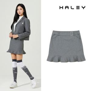 보스케 여성 봄 가을 골프 진주 버클 플레어 큐롯 스커트 LB251169