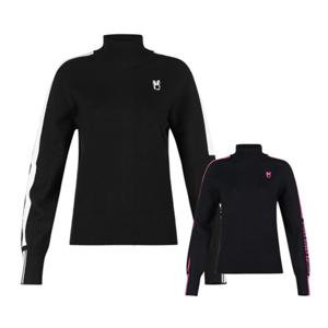 보스케 여성 가을 골프웨어 골프 레터링 배색 긴팔 니트 LB251137